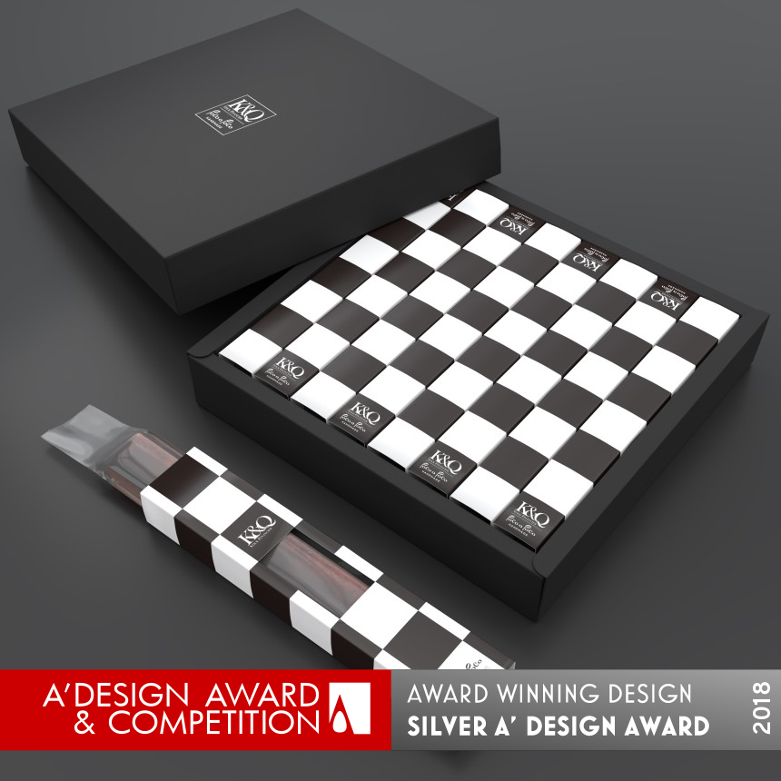 K & Q Chess stick cake packaging