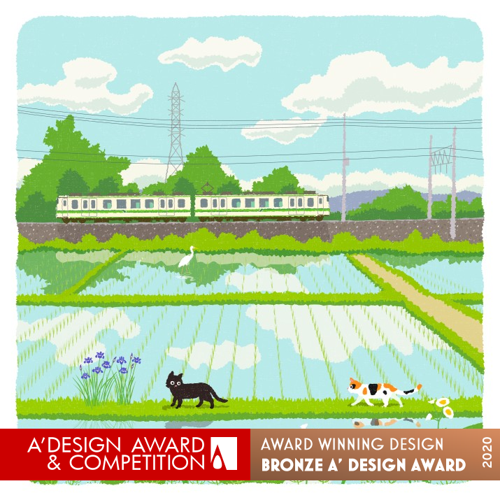 Tabineko Illustration Illustration Calendar by Toshinori Mori Bronze Graphics, Illustration and Visual Communication Design Award Winner 2020 