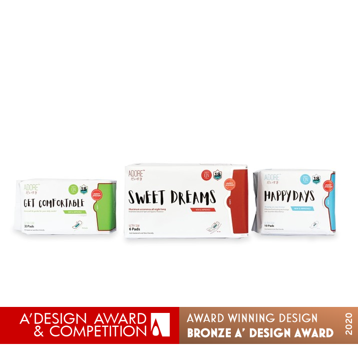 Adore Repackaging Sanitary Pads by Etereo Pte Ltd Bronze Packaging Design Award Winner 2020 