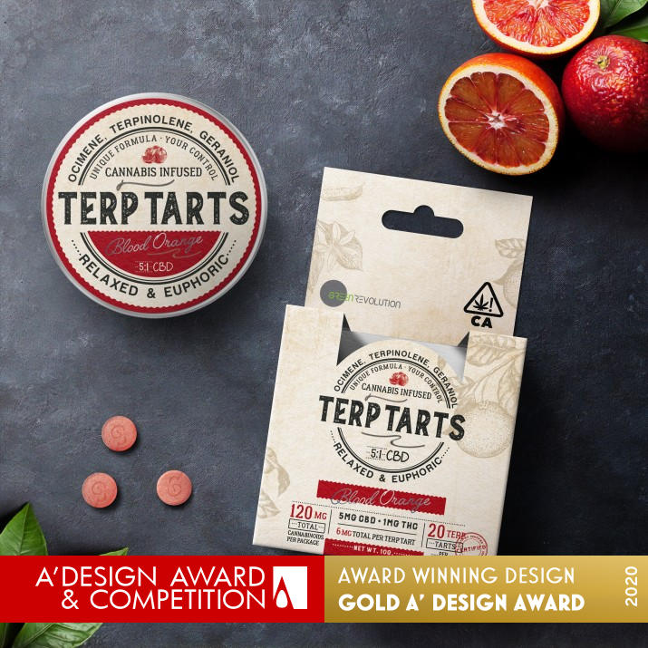 Secret Tarts Cannabis Infused Pills by GarryVeda Design Bureau Golden Packaging Design Award Winner 2020 