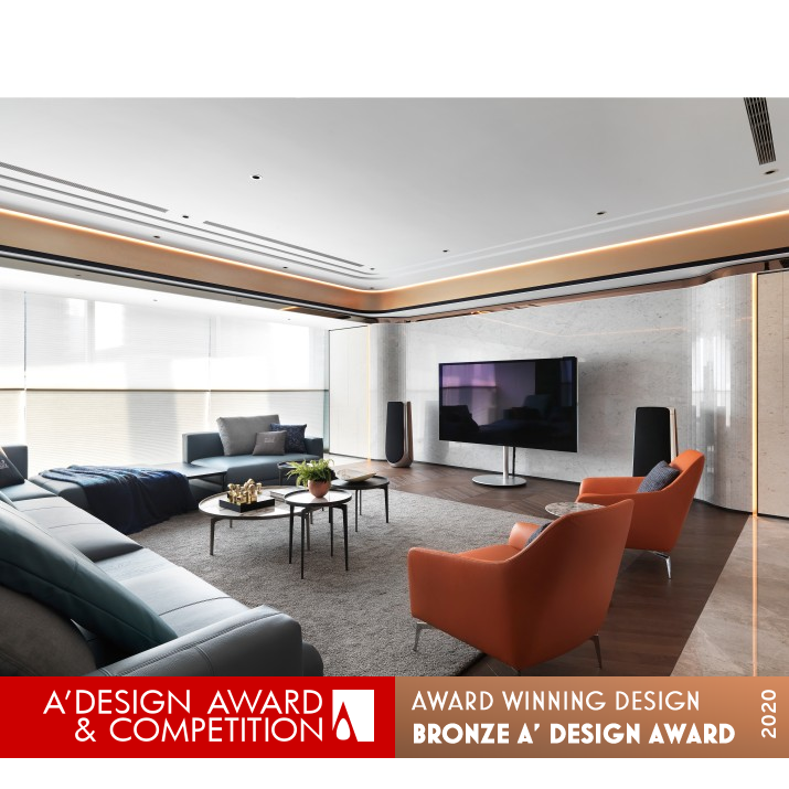 Red Leaves of the Fall Mountain Residential Apartment by Shi Zhe Lo Bronze Interior Space and Exhibition Design Award Winner 2020 