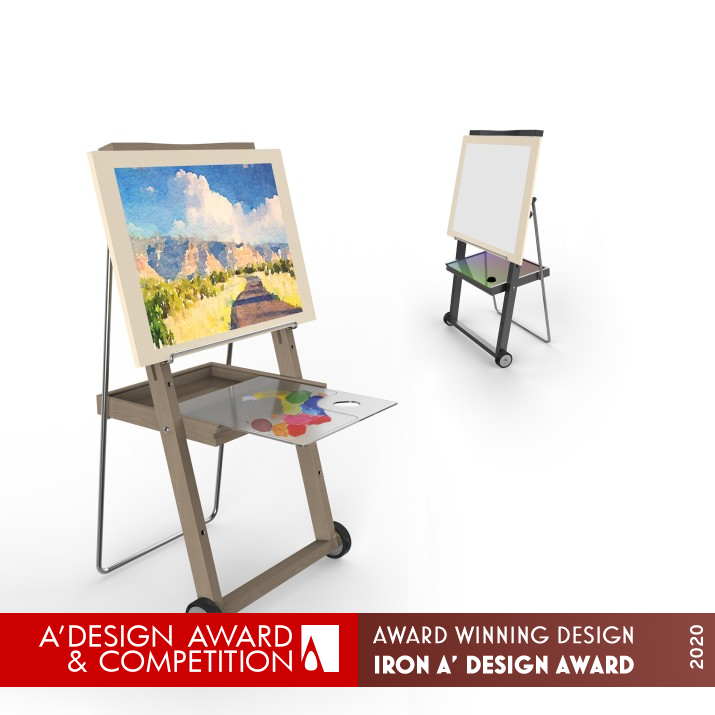 Free and Easy Easel by Industrial Design College in LAFA Iron Art and Stationery Supplies Design Award Winner 2020 