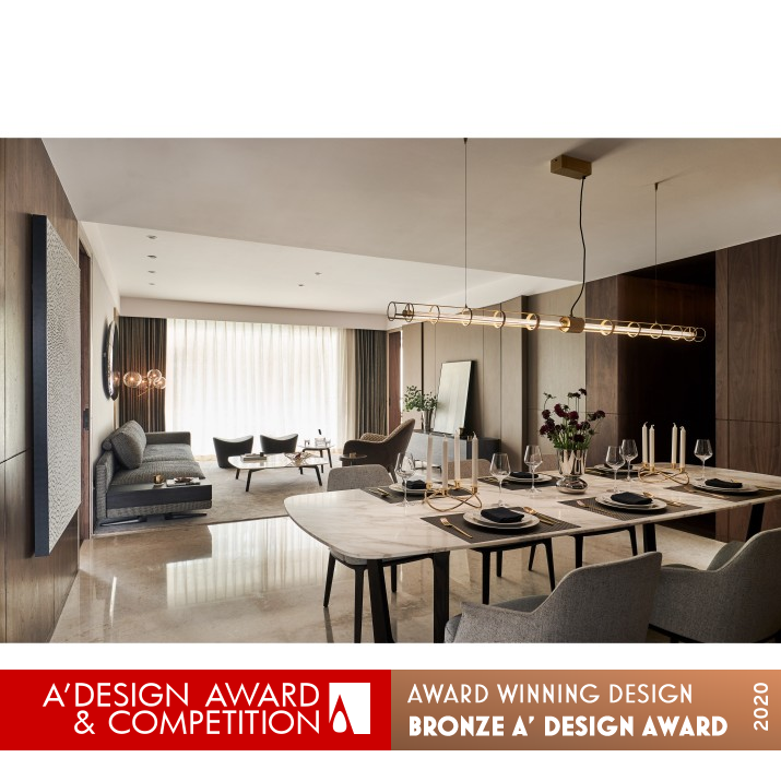 Nanxing Yanlord 185A Show Apartment by MDO Bronze Interior Space and Exhibition Design Award Winner 2020 