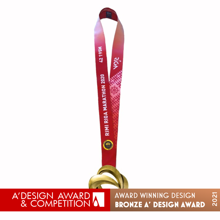 Rimi Riga Marathon 2020 Runner's Medals by Junichi Kawanishi Bronze Awards, Prize and Competitions Design Award Winner 2021 