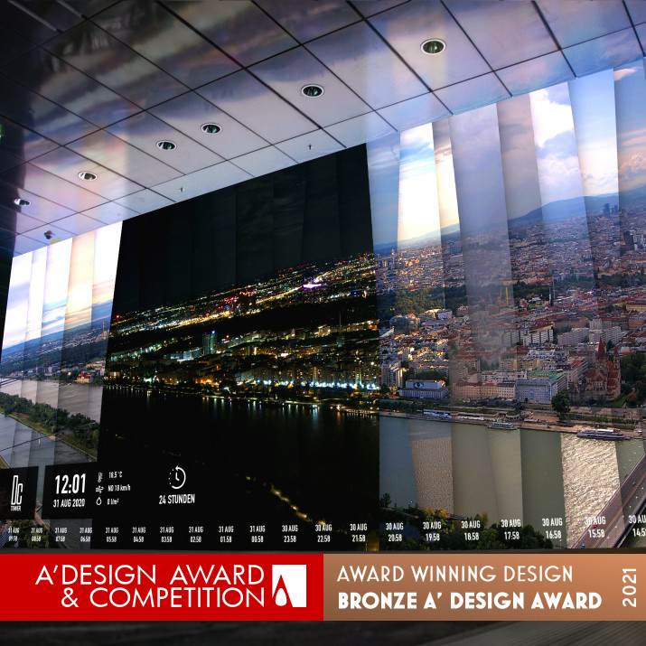 DC Tower - Top of Austria Permanent Media Installation by Responsive Spaces Bronze Fine Arts and Art Installation Design Award Winner 2021 