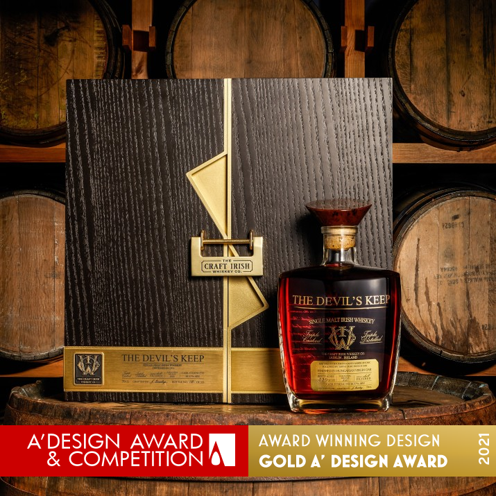 The Devil's Keep Ultra Rare Single Malt Irish Whiskey by Tiago Russo Golden Packaging Design Award Winner 2021 