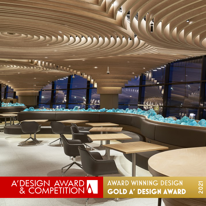 El Lissitzky Business Lounge by M+R Interior Architecture Golden Interior Space and Exhibition Design Award Winner 2021 