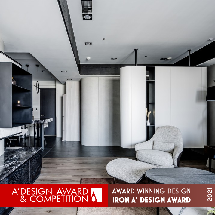 Cold Tone Concerto Residential Apartment by Hsiang Kai Yang Iron Interior Space and Exhibition Design Award Winner 2021 