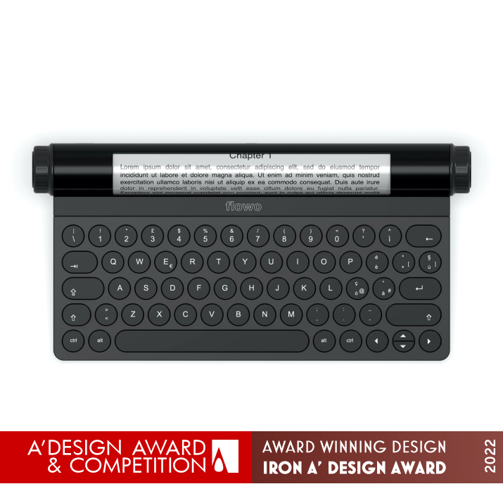 Flowo Typewriter by Jody Del Bianco Iron Digital and Electronic Device Design Award Winner 2022 