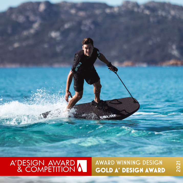 Esurf Electric Surf Board by Flavien Neyertz Golden Sporting Goods, Fitness and Recreation Equipment Design Award Winner 2021 