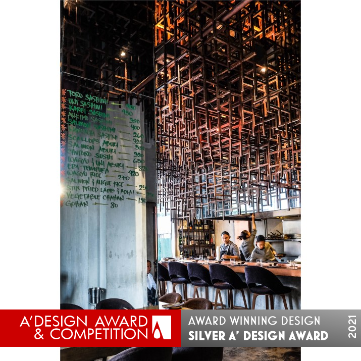 Mecha Uma Restaurant by Jorge Manuel Yulo Silver Interior Space and Exhibition Design Award Winner 2021 