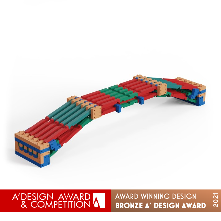 Woven Timber Arch Bridge Building Block by Qiu Liwei Bronze Toys, Games and Hobby Products Design Award Winner 2021 