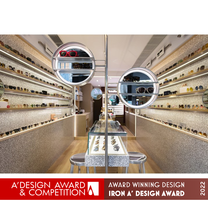 Aesthetics of Calibration Glasses Store by Clement Tung Jeun Cheng Iron Interior Space and Exhibition Design Award Winner 2022 