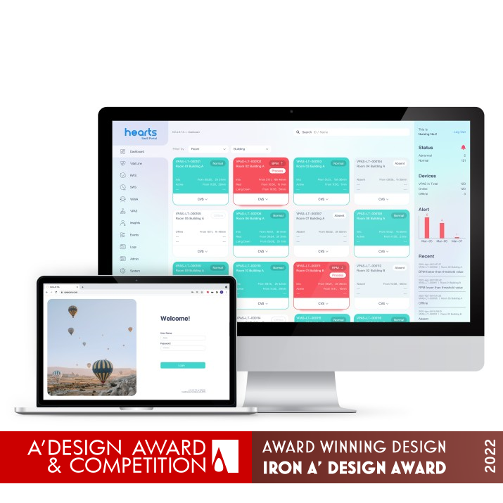 Hearts Health Monitoring Platform by Ruimin He Iron Interface, Interaction and User Experience Design Award Winner 2022 
