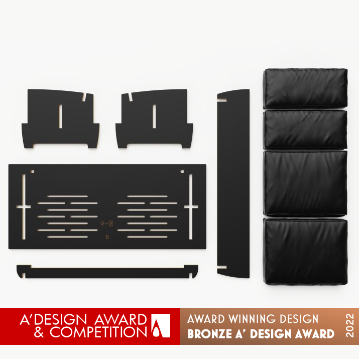 Cinque Sofa by Giovanni Agliottone Bronze Furniture Design Award Winner 2022 