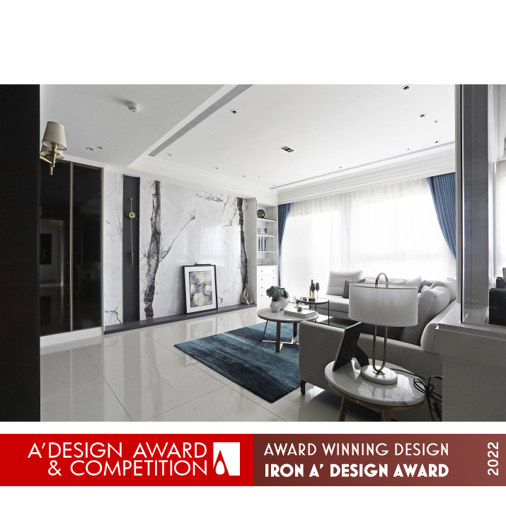 Azure Blue and Emerald Harmony Residential by Tan Chieh Chen Iron Interior Space and Exhibition Design Award Winner 2022 