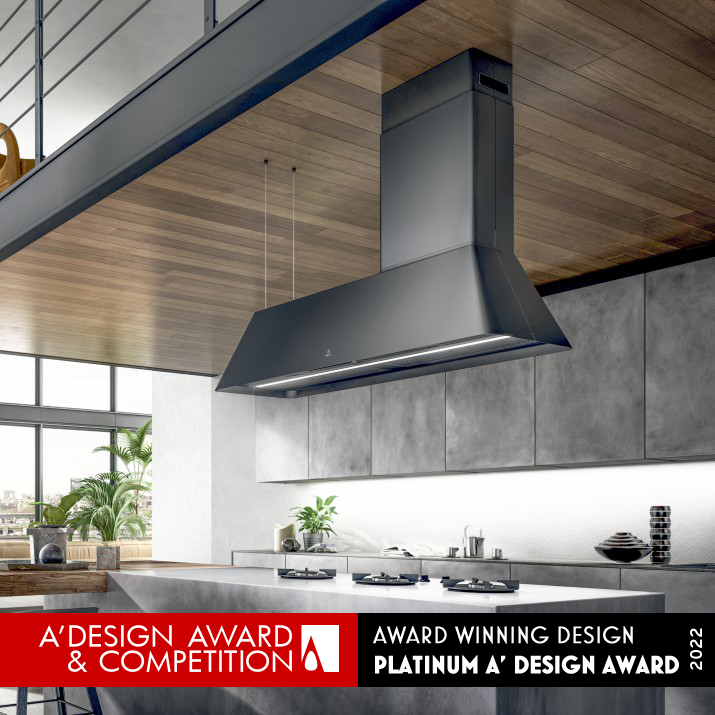 Ikona Maxxi Pure Extraction Hood and Purifier by Fabrizio Crisa Platinum Home Appliances Design Award Winner 2022 