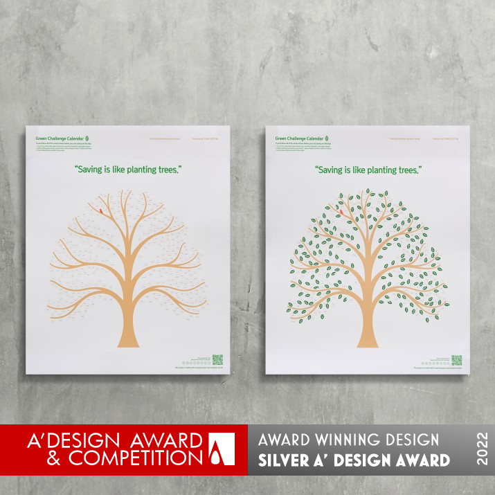 Green Challenge 365 Educational Calendar by Sung Ho Nam Silver Social Design Award Winner 2022 