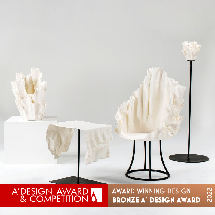 Dress Pottery Furniture Collection by Masahiro Kito Bronze Fine Arts and Art Installation Design Award Winner 2022 