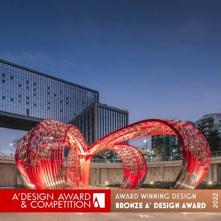 Flaming Bloom Art Gazebo by Wendi Wu Bronze Fine Arts and Art Installation Design Award Winner 2022 