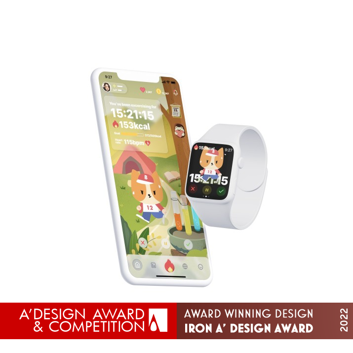 Magic Fitness Mobile and Smartwatch Application by Di Song, Huicong Hu and Jie Yao Iron Interface, Interaction and User Experience Design Award Winner 2022 