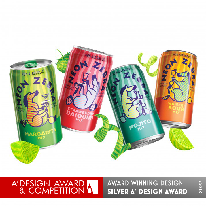 Neon Zebra Brand Launch Beverage Packaging by PepsiCo Design and Innovation Silver Packaging Design Award Winner 2022 