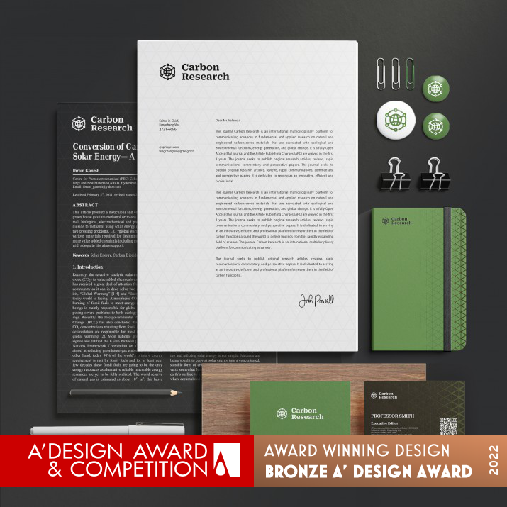 Carbon Research Brand Design by Sxdesign Bronze Graphics, Illustration and Visual Communication Design Award Winner 2022 