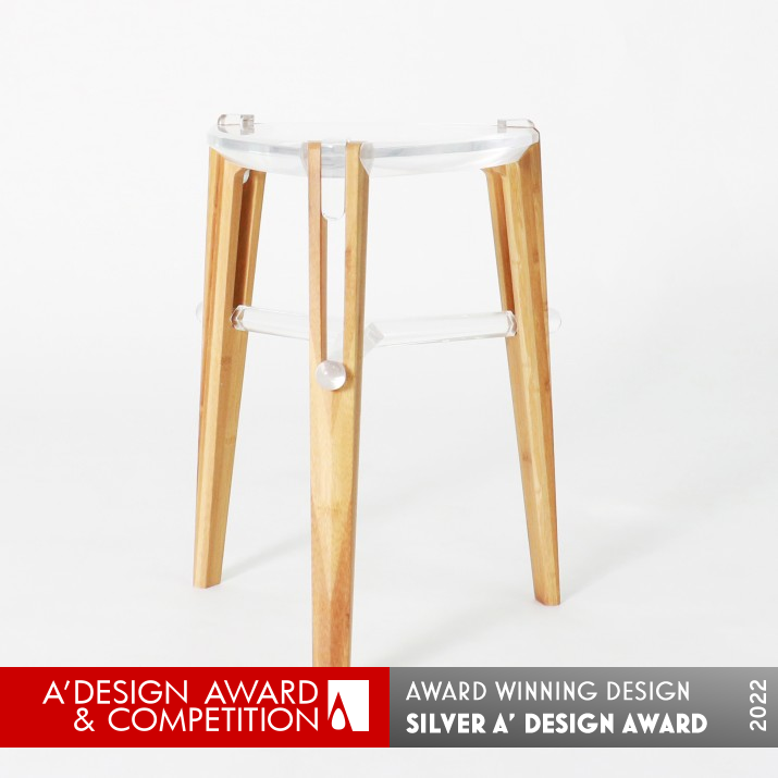 V Stool Self Assembled Seat by Le Xu Silver Furniture Design Award Winner 2022 