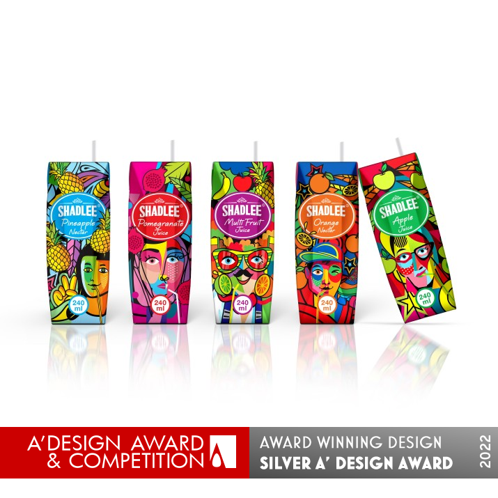 Shadlee Tetra Pak Juice Packaging by Mohammadreza Eslamparast Silver Packaging Design Award Winner 2022 