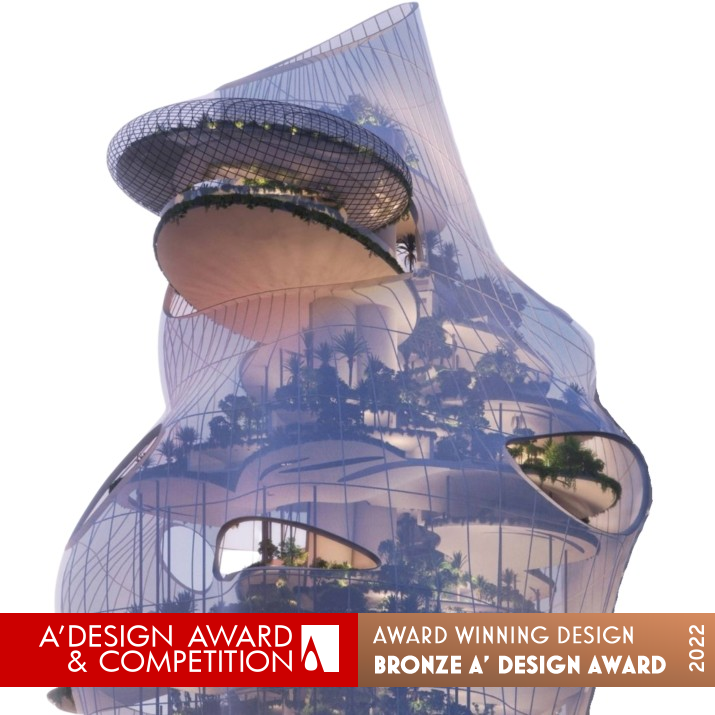 Aera Vertical Resort Concept by Tara Metress Bronze Architecture, Building and Structure Design Award Winner 2022 