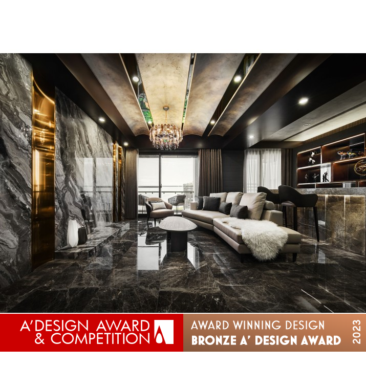 Luxurious Elegance Residential House by Yueh Ju Tsai Bronze Interior Space and Exhibition Design Award Winner 2023 