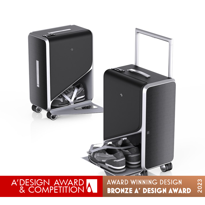 S1 20 Inch Cabin Modular Carbon Fiber Suitcase by James Zheng Bronze Fashion and Travel Accessories Design Award Winner 2023 