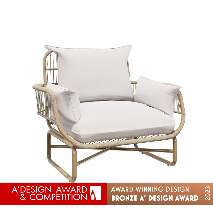 Umma Indoor Outdoor Armchair by Ariane Rosa Bronze Furniture Design Award Winner 2023 