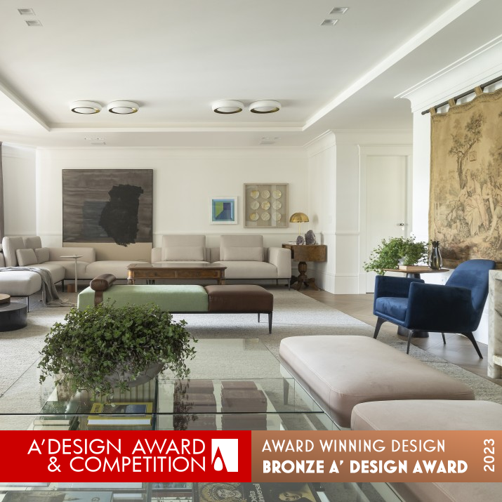 Contemporary Mix Residential Apartment by Thiago Mondini Bronze Interior Space and Exhibition Design Award Winner 2023 