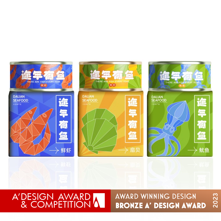 Dalian Seafood Logo and Brand  by Ju Jijing Bronze Graphics, Illustration and Visual Communication Design Award Winner 2023 