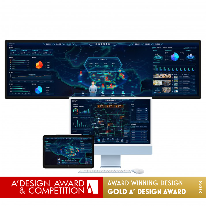 Baidu Smart City Data Visualization Dig Screen by Baidu AI Cloud Golden Website and Web Design Award Winner 2023 