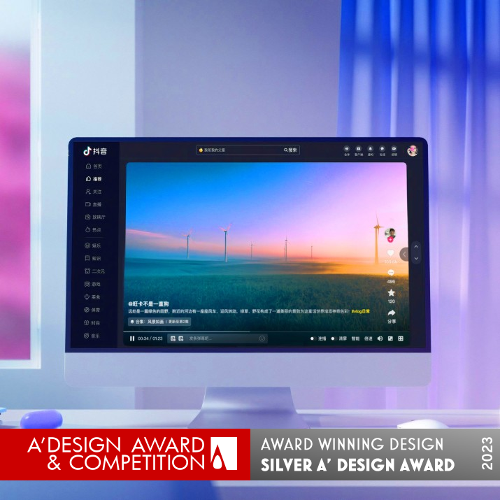 Douyin Desktop Application by Douyin Experience Design Center Silver Interface, Interaction and User Experience Design Award Winner 2023 