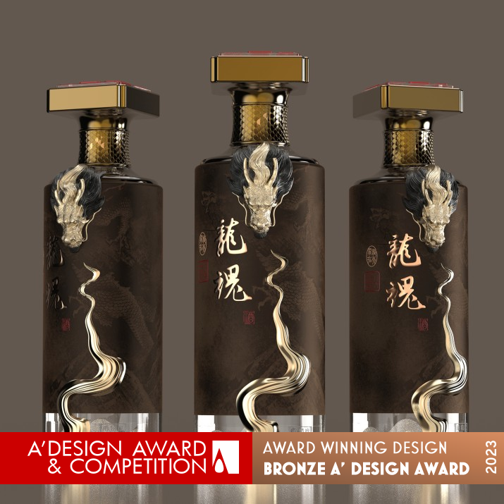 Dragon Spirit Chinese Baijiu Packaging by Yingsong Chen Bronze Packaging Design Award Winner 2023 