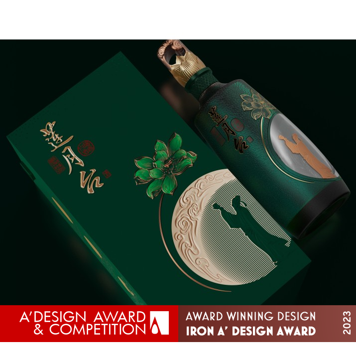 Lotus Moon Chinese Baijiu Packaging by Yingsong Chen Iron Packaging Design Award Winner 2023 