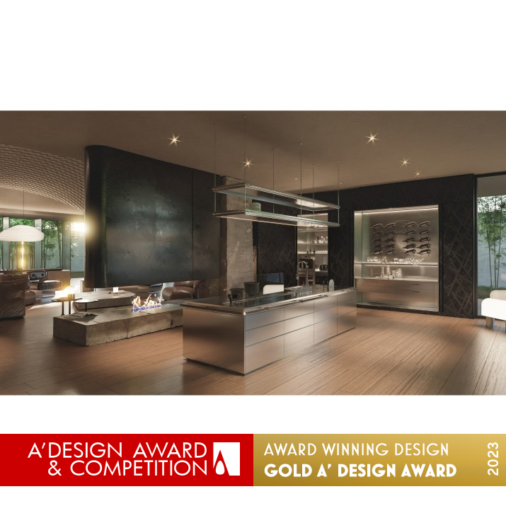 HD Mengyin Black Golden Kitchen Cabinet by Yuanhua He, Yunchang Lu and Lini Lin Golden Kitchen Furniture, Equipment and Fixtures Design Award Winner 2023 