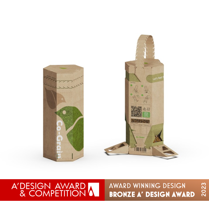 Co-Grain Bird Feeder Cereal Pack by Lide Ma, Zhiyi Zou and Yuxuan Mao Bronze Packaging Design Award Winner 2023 