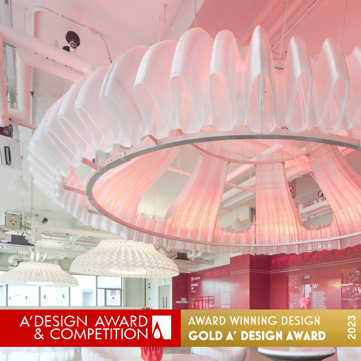 DB Schenker Upcycling Hub Lunchroom by Carlos Banon Golden 3D Printed Forms and Products Design Award Winner 2023 