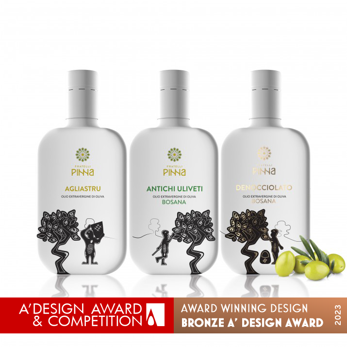Pinna Olive Oils Labels by Giovanni Murgia Bronze Packaging Design Award Winner 2023 