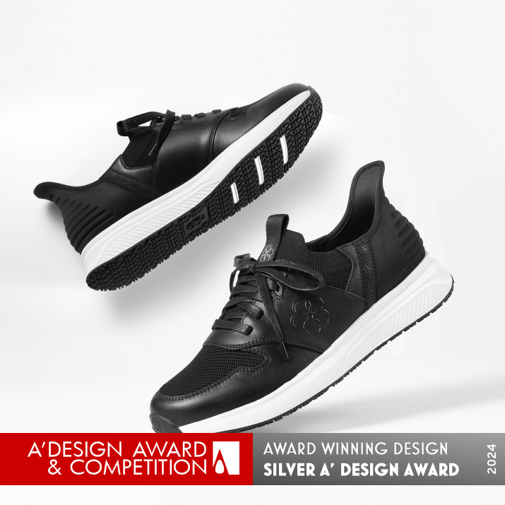 Wuhuan M809bk Walking Sneakers by Shanghai Wuquan Sporting Goods Co., Ltd. Silver Footwear, Shoes and Boots Design Award Winner 2024 