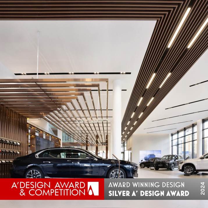 Rongbaohang BMW 5S Store by Yixian Chen Silver Interior Space and Exhibition Design Award Winner 2024 