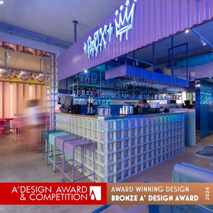 FoodX Poznan Restaurant by Modelina Bronze Interior Space and Exhibition Design Award Winner 2024 