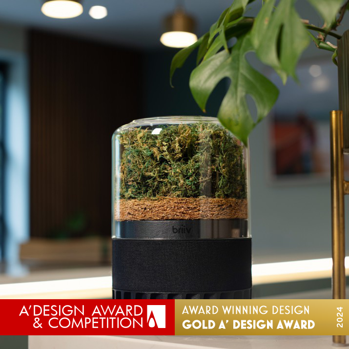 Briiv Pro Air Purifier by Whitfield Sykes Golden Sustainable Products, Projects and Green Design Award Winner 2024 