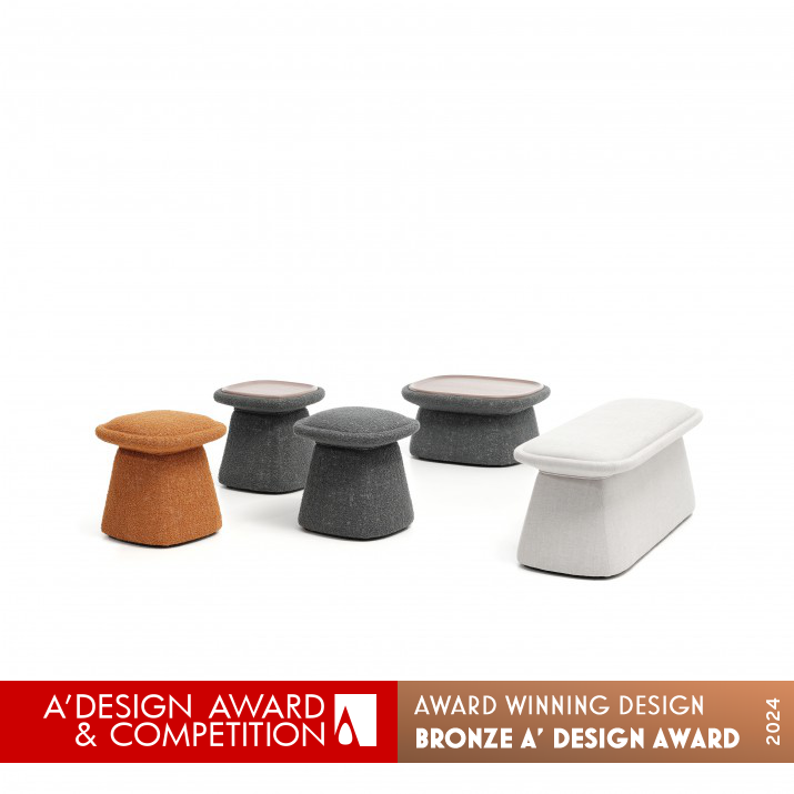 Tiramisu Pouf by Ruya Akyol Bronze Furniture Design Award Winner 2024 