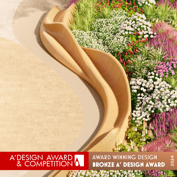 Ribbon Street Bench by Di Hu Bronze Street Furniture Design Award Winner 2024 