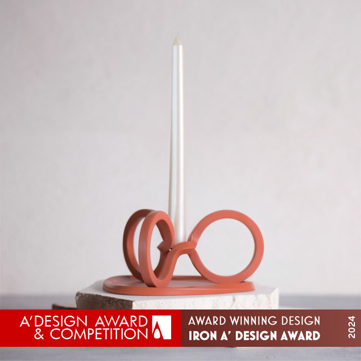 Loop Candleholder by Zeynep and Konstantinos Paradeisopoulos Iron Homeware Design Award Winner 2024 